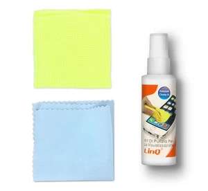 Spray detergente Schermo / Display 100ml + 2 panni microfibra Pocket Design LinQ - Zdjęcie 1 z 6