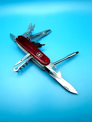 VICTORINOX Cybertool M Swiss Army Knife Multi Tool 91mm RED TRANSPARENT .. - Image 1 of 4