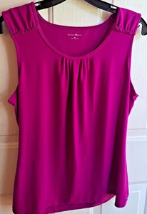 Studio Works  Sleeveless Dk Pink Top Blouse Size M  NWOT - Picture 1 of 6
