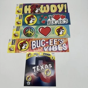 Texas Love Bucees Bumper Stickers- Set Of 5 - Picture 1 of 4