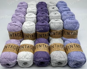 Vintage Cotton Colourways Bundle Knitting Crochet Yarn Wool - 25 x 100g Balls - Picture 1 of 12