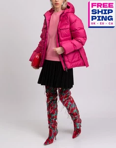 RRP €1150 IENKI IENKI Down Puffer Jacket Size S Quilted Belted Zip Hooded - Picture 1 of 9