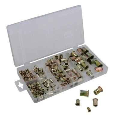 Serts d'écrous en acier inserts filetés à rivets fixation écrou aveugle 3 -... - Photo 1/4