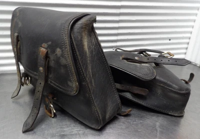 06-25 Alforjas Kawasaki Vulcan VN900 La Rosa de cuero real 15x11x5 Foto 1 de 4