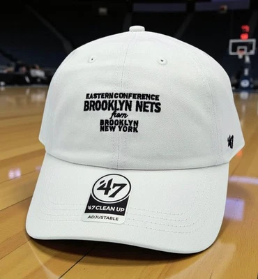 Brooklyn Nets '47 Brand Contemporary Clean Up Relaxed-Fit Strapback Hat Cap NEW - Image 1 of 4