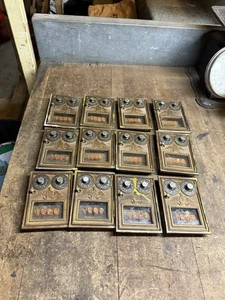 Corbin Post Office Messing Adler USA Briefkasten Doppel Zahlenschloss Türen 12 Lot - Bild 1 von 14