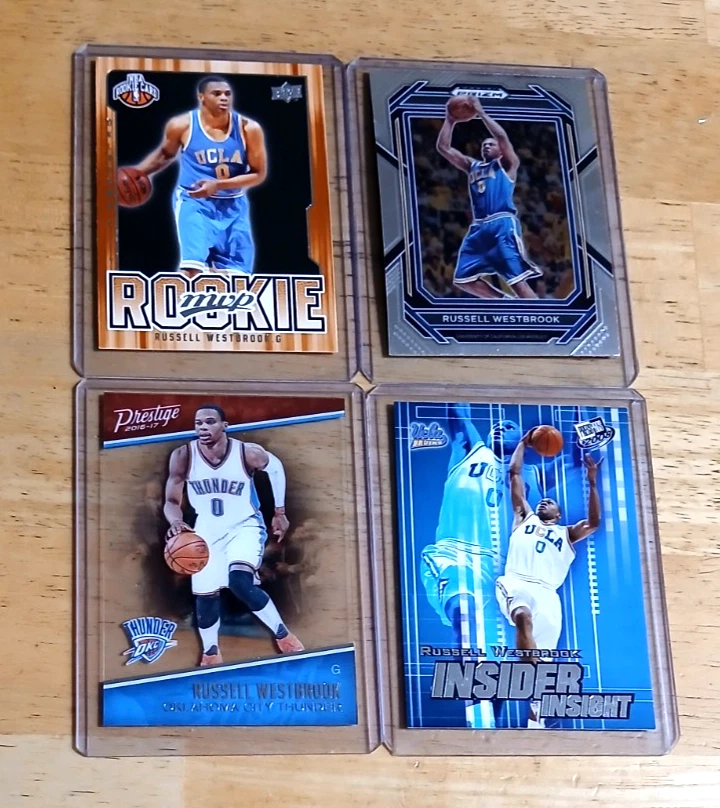 Russell Westbrook Kings LOTE (4) 2008 UP Rookie MVP/PRESSPASS Rookie/Clear/Prizm - Imagem 1 de 2