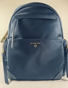 Michael Kors Prescott Large Navy Blue Nylon Backpack, School Bag - Picture 1 of 14