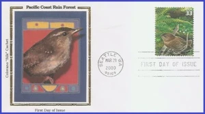 USA3 #3378f U/A COLORANO SILK FDC Winter Wren Pacific Coast Rain Forest - Picture 1 of 1