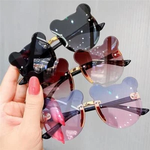 Kids Sun Sunglasses Bear Shape Children Glasses Girl Cartoon Eye Glasses Shades☆ - Picture 1 of 25