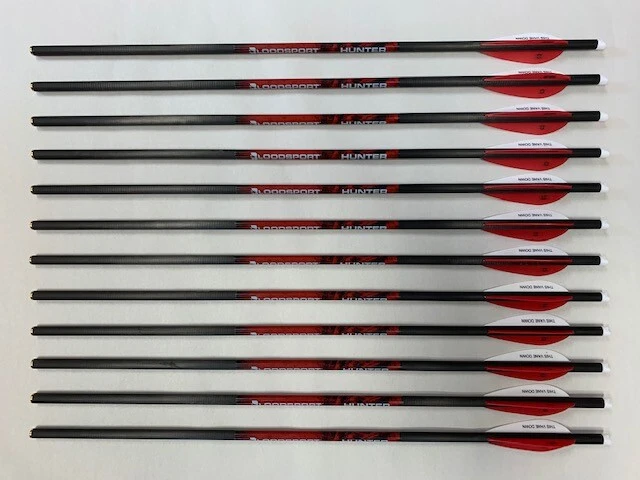 BloodSport Hunter 20" Carbon Halfmoon Crossbow Arrow Bolts Dozen (12) - Image 1 of 1