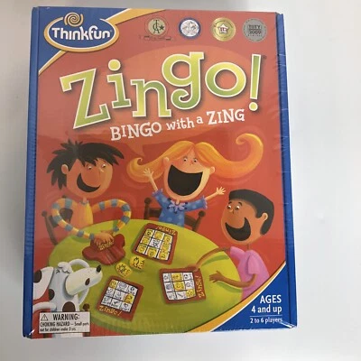 ThinkFun Zingo! Bingo with a Zing Game Have Fun & Learn Ages 4+ New In Box  - Image 1 of 4