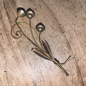 Spilla Giglio Calla Calla Vintage Oro 12 Kt Riempito Oltre Sterlina anni '60 Fiore - Foto 1 di 4