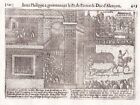 Brugge Bruges Exécution Mutilation Francesco Baza Baudartius Gravure 1616