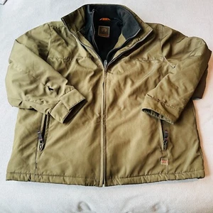 Weatherproof Jacket Mens XXL Full Zip Fleece Lined Olive Green - Picture 1 of 9