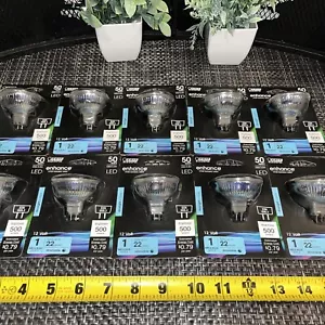 7 QTY! BULK LOT- LED Bulb Feit Electric Enhance 50 Watt MR16 GU5.3 Daylight NEW - Picture 1 of 4