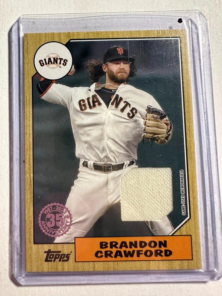 K103,310 - 2022 Topps '87 Topps Relics #87BRBC Brandon Crawford Jersey - Image 1 of 1