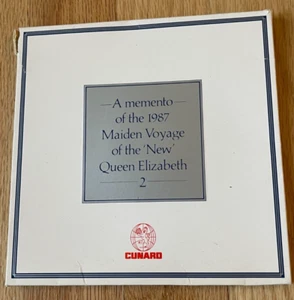 1987 Maiden Voyage of New Queen Elizabeth 2 Token - Picture 1 of 4