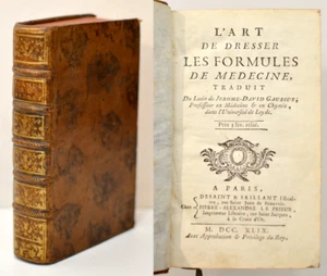 L'ART DE DRESSER LES FORMULES DE MÉDECINE, J. D. Gaubius 1749 Pharmacologie - Picture 1 of 6