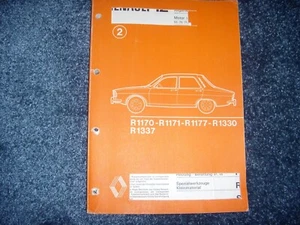 Werkstatthandbuch Renault 12, Deckblatt gut, innen sehr gut erhalten, wie neu! - Bild 1 von 9