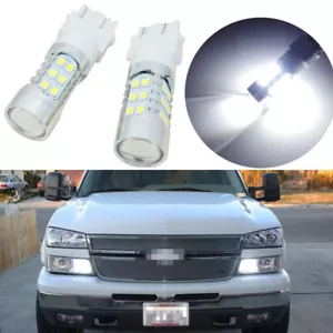2 HID White 27-SMD LED Car Truck Daytime Running Lights DRL Bulbs 3157 4114 4157 - Foto 1 di 10