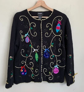 Designer Originals Studio Joy Strickjacke Weihnachtsschmuck Design Knöpfe Gr. L - Bild 1 von 6