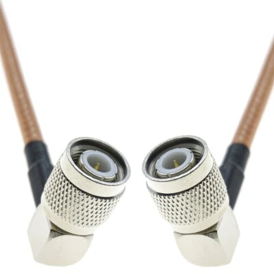RG400 Cable TNC Male Right Angle 90 Degre to TNC Male RA Plug Low Los Jumper lot - Image 1 of 4