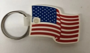American Flag Key Ring Key Chain Bell And Howard Chevrolet & Cadillac - Picture 1 of 2