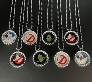 Ghostbusters party favors / 8 necklaces / Halloween /Party Supplies / Bottle Cap - Picture 1 of 1