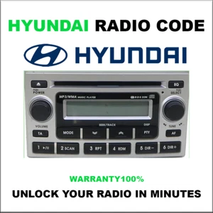 HYUNDAI RADIO CODES UNLOCK STEREO SERIES EMP3 MP3 22 AUTONET PINCODE SERVICE - Picture 1 of 5