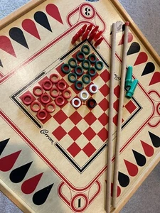 Vtg Carrom Game Board Table Model No. 108P + Revolving Stand No. 77 Original Box - Picture 1 of 12