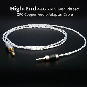 4Core 7N OFC 3.5mm to 4.4mm Headphone Cable Copper Silver-plated Earphone Wire - Picture 1 of 15