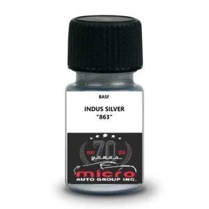 Touch up Paint For Land Rover Indus Silver 863 With Brush 2 Oz SHIPS TODAY - Picture 1 of 2
