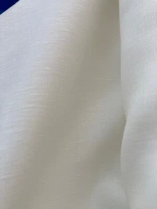 LINEN SATEEN OFF WHITE 150CM WIDE - Picture 1 of 1