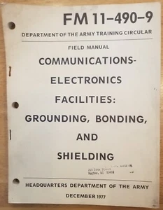 FM 11-490-9 Comm-Electronics Facilities: Grounding, Bonding, & Shielding, Dec 77 - Picture 1 of 6