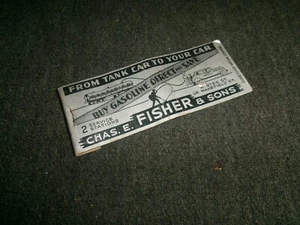 RARO Chas. Fisher & Sons stazione di servizio anni '40 libro fiammiferi Rochester New Hampshire - Foto 1 di 2