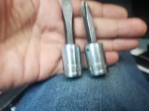 Snap-on 3/8" Drive Slotted Screwdriver Sockets F23D & FP-42b Read - Picture 1 of 15