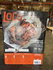 LOCO LCTFKESB30CAP1 30 qt. Sure Spark Turkey Fryer OPEN BOX