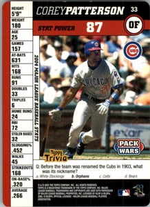 2005 Topps Pack Wars Baseball Card #33 Corey Patterson