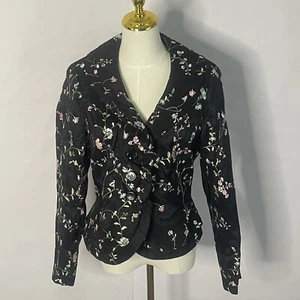NABI Blazer Bordado Floral Recortado 3 Botones Mujer’s Talla M Capricho Hada - Imagen 1 de 11
