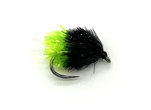 6 x Black / Green Blobs - Trout Fishing Flies - Picture 1 of 2