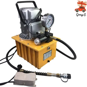 Electric Driven Hydraulic Pump Pedal Single Acting Solenoid Valve 110V 10000psi - Picture 1 of 10