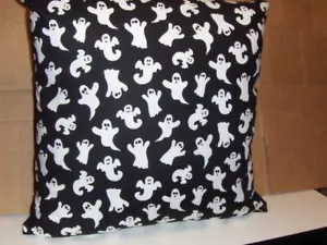 NEW homemade - ghosts throw pillow 16" X 16" - Picture 1 of 3