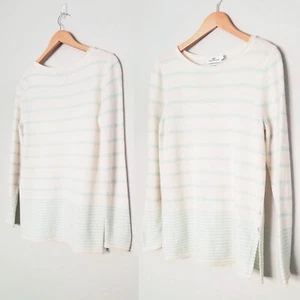Vineyard Vines S Pullover Merinowolle Kaschmir mehrere Streifen U-Boot-Ausschnitt creme 148 $ - Bild 1 von 16