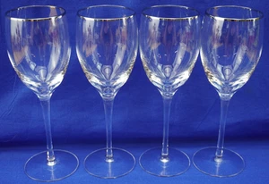 Lenox Ariel Platinum Trim (4) Bicchieri da vino, 7 5/8" (S40) - Foto 1 di 11