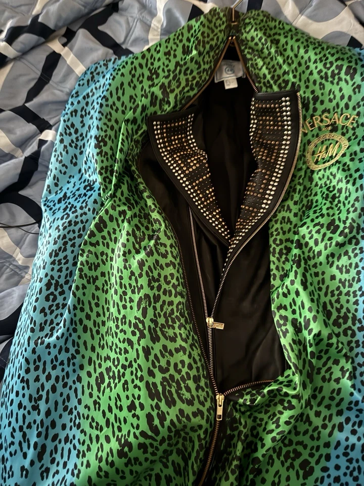Chaqueta de cuero Versace X H&M para hombre talla grande 100 % auténtica Foto 1 de 3