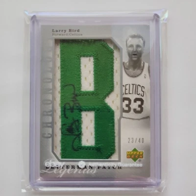 Larry Bird Patch Auto /40 2006-07 Upper Deck Letterman Patch Legends - image 1 of 4