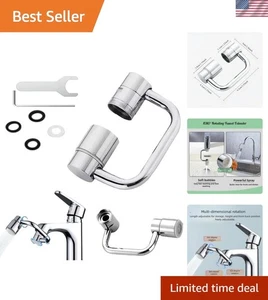 Flexiflow Prolunga Rubinetto Girevole 1080°, Prolunga Aeratore Rubinetto Lavello in Ottone con - Foto 1 di 9