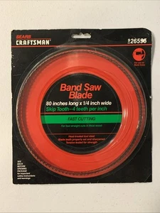 Craftsman Band Saw Blade 1/4 x 80" Skip Tooth 4 Teeth/Inch Fast Cutting 926595 - Picture 1 of 3
