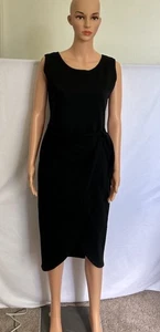 Andrea Jovine Women's Black Tank Dress Cotton Pencil Dress Size Medium Vintage - Picture 1 of 9